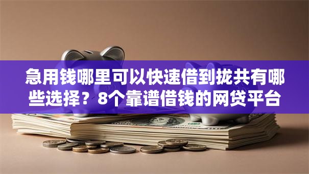 急用钱哪里可以快速借到拢共有哪些选择?8个靠谱借钱的网贷平台详解 急用钱哪里可以快速借到拢共有哪些选择?8个靠谱借钱的网贷平台详解