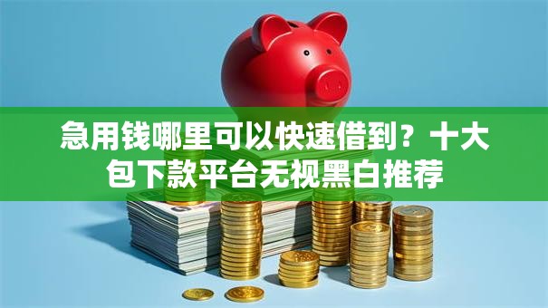 急用钱哪里可以快速借到？十大包下款平台无视黑白推荐