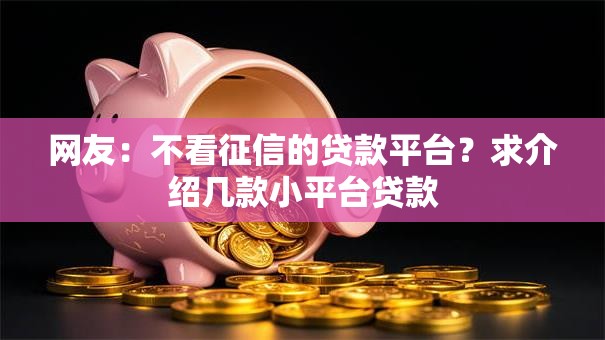 网友:不看征信的贷款平台?求介绍几款小平台贷款 网友:不看征信的贷款平台?求介绍几款小平台贷款