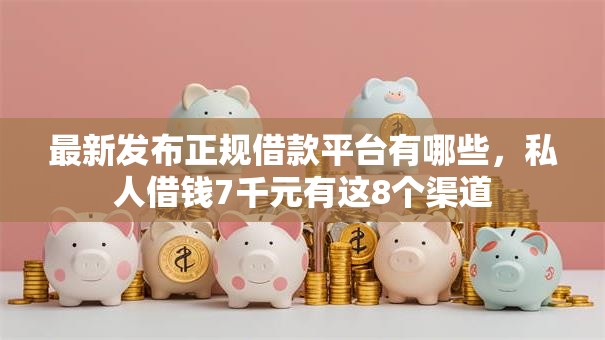 最新发布正规借款平台有哪些，私人借钱7千元有这8个渠道