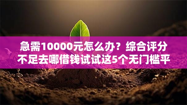 急需10000元怎么办?综合评分不足去哪借钱试试这5个无门槛平台 急需10000元怎么办?综合评分不足去哪借钱试试这5个无门槛平台