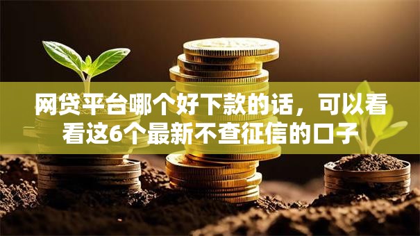 网贷平台哪个好下款的话，可以看看这6个最新不查征信的口子