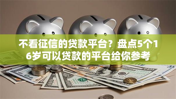 不看征信的贷款平台?盘点5个16岁可以贷款的平台给你参考 不看征信的贷款平台?盘点5个16岁可以贷款的平台给你参考