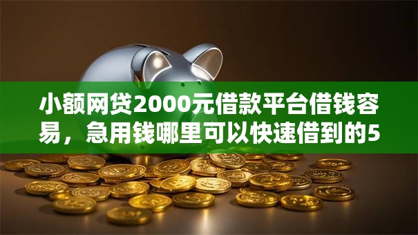 小额网贷2000元借款平台借钱容易，急用钱哪里可以快速借到的5个平台介绍