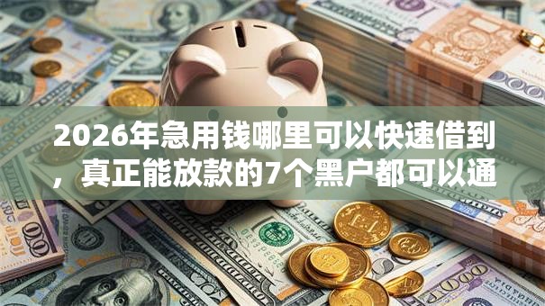 2026年急用钱哪里可以快速借到，真正能放款的7个黑户都可以通过的贷款平台推荐