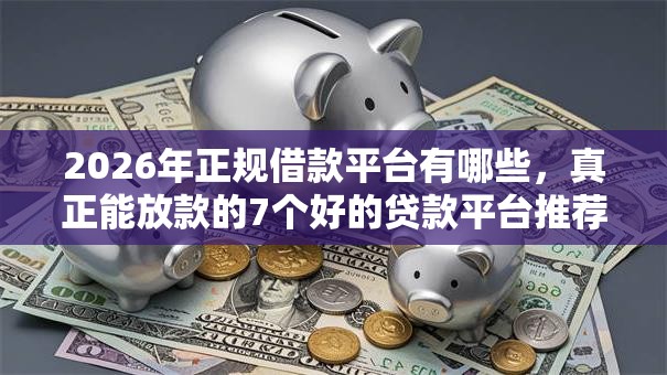 2026年正规借款平台有哪些，真正能放款的7个好的贷款平台推荐