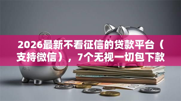 2026最新不看征信的贷款平台（支持微信），7个无视一切包下款5000秒下款的口子无私分享