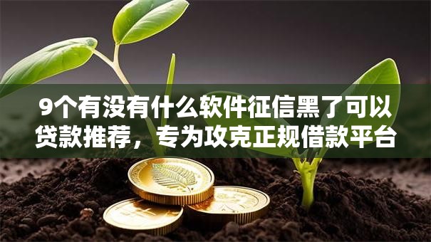 9个有没有什么软件征信黑了可以贷款推荐，专为攻克正规借款平台有哪些难题