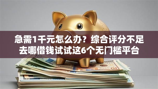急需1千元怎么办？综合评分不足去哪借钱试试这6个无门槛平台