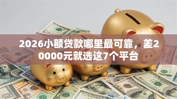2026小额贷款哪里最可靠，差20000元就选这7个平台