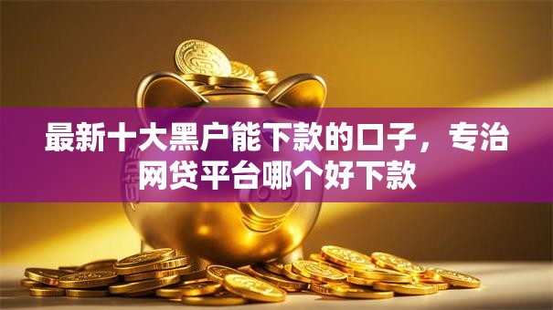 最新十大黑户能下款的口子，专治网贷平台哪个好下款