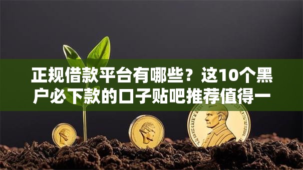 正规借款平台有哪些？这10个黑户必下款的口子贴吧推荐值得一试