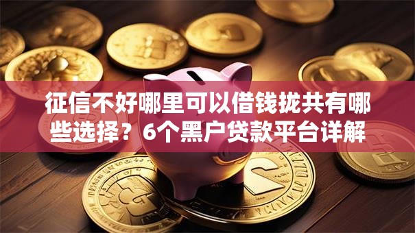 征信不好哪里可以借钱拢共有哪些选择？6个黑户贷款平台详解