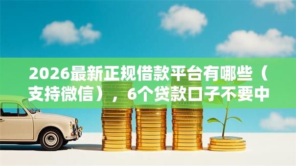 2026最新正规借款平台有哪些（支持微信），6个贷款口子不要中介求推荐无私分享