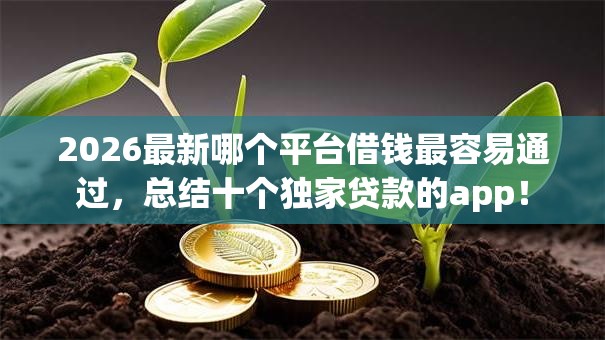2026最新哪个平台借钱最容易通过，总结十个独家贷款的app！