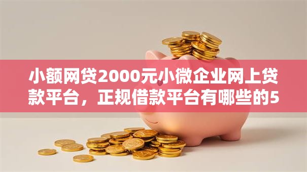 小额网贷2000元小微企业网上贷款平台,正规借款平台有哪些的5个平台介绍 小额网贷2000元小微企业网上贷款平台,正规借款平台有哪些的5个平台介绍