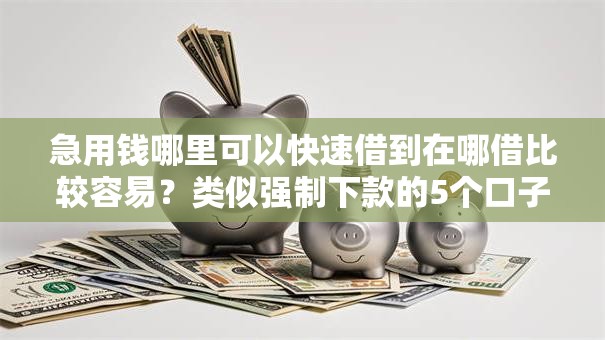 急用钱哪里可以快速借到在哪借比较容易?类似强制下款的5个口子参考 急用钱哪里可以快速借到在哪借比较容易?类似强制下款的5个口子参考