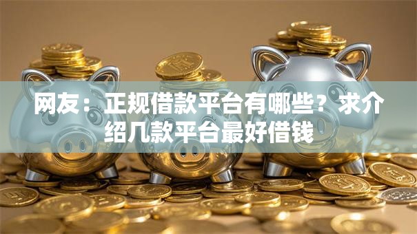 网友:正规借款平台有哪些?求介绍几款平台最好借钱 网友:正规借款平台有哪些?求介绍几款平台最好借钱