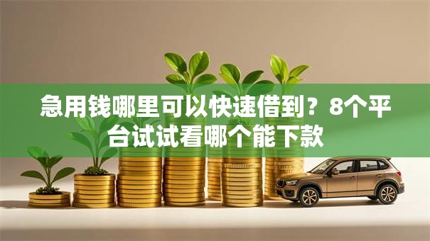 急用钱哪里可以快速借到？8个平台试试看哪个能下款