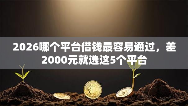 2026哪个平台借钱最容易通过,差2000元就选这5个平台 2026哪个平台借钱最容易通过,差2000元就选这5个平台
