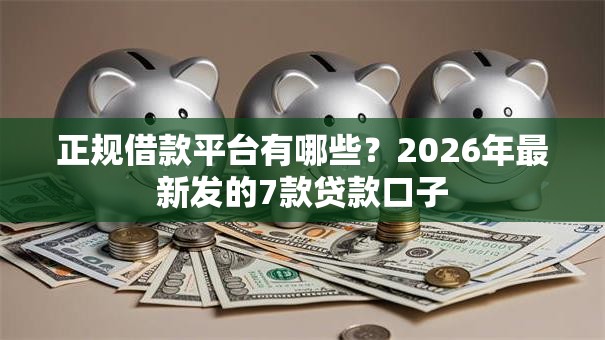 正规借款平台有哪些?2026年最新发的7款贷款口子 正规借款平台有哪些?2026年最新发的7款贷款口子