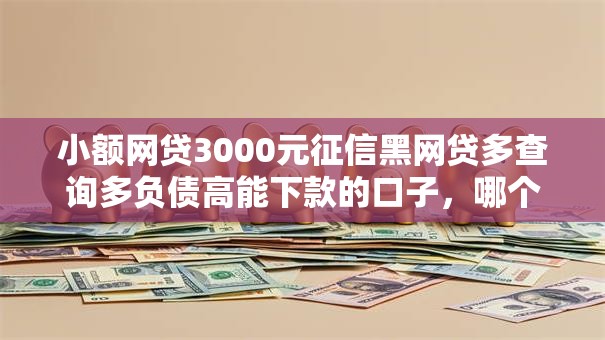 小额网贷3000元征信黑网贷多查询多负债高能下款的口子，哪个平台借钱最容易通过的8个平台介绍