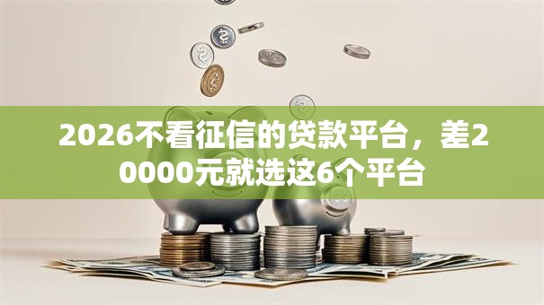 2026不看征信的贷款平台，差20000元就选这6个平台