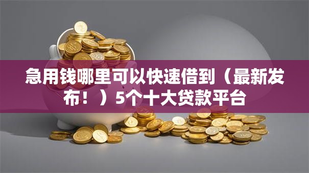 急用钱哪里可以快速借到(最新发布!)5个十大贷款平台 急用钱哪里可以快速借到(最新发布!)5个十大贷款平台