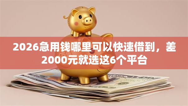 2026急用钱哪里可以快速借到，差2000元就选这6个平台