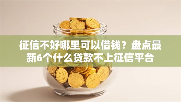 征信不好哪里可以借钱？盘点最新6个什么贷款不上征信平台