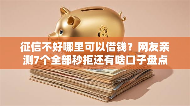 征信不好哪里可以借钱？网友亲测7个全部秒拒还有啥口子盘点