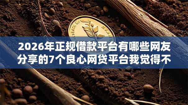 2026年正规借款平台有哪些网友分享的7个良心网贷平台我觉得不错！