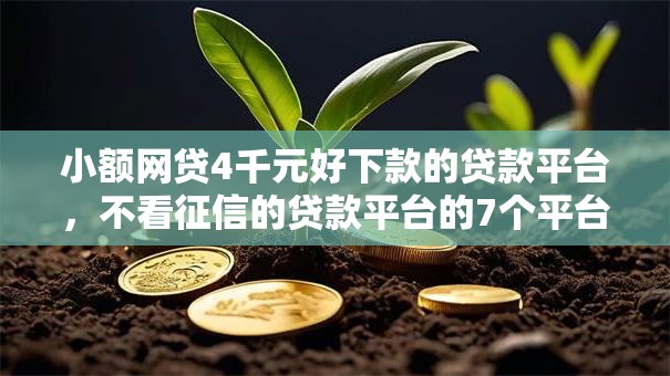 小额网贷4千元好下款的贷款平台，不看征信的贷款平台的7个平台介绍