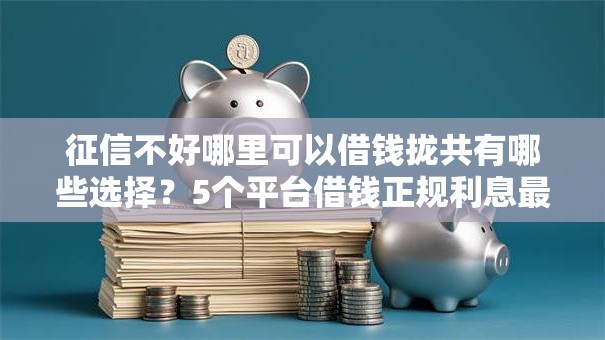 征信不好哪里可以借钱拢共有哪些选择？5个平台借钱正规利息最低详解