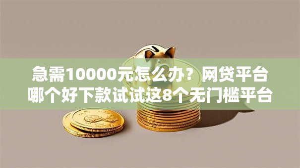 急需10000元怎么办？网贷平台哪个好下款试试这8个无门槛平台