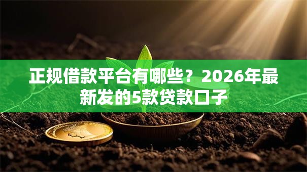 正规借款平台有哪些?2026年最新发的5款贷款口子 正规借款平台有哪些?2026年最新发的5款贷款口子