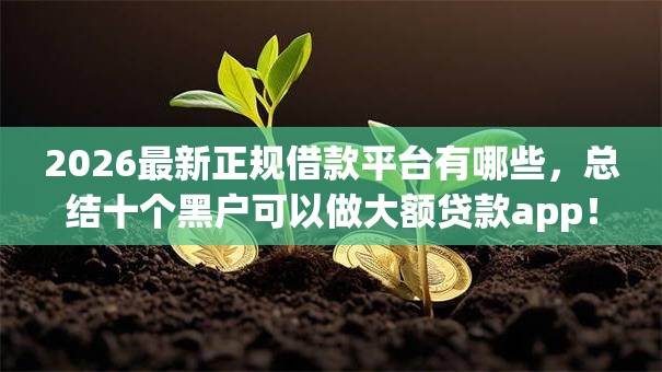 2026最新正规借款平台有哪些,总结十个黑户可以做大额贷款app! 2026最新正规借款平台有哪些,总结十个黑户可以做大额贷款app!
