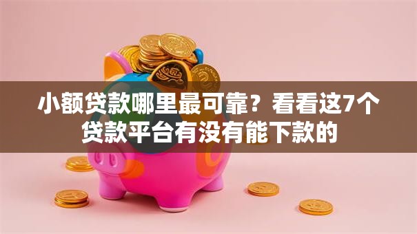 小额贷款哪里最可靠?看看这7个贷款平台有没有能下款的 小额贷款哪里最可靠?看看这7个贷款平台有没有能下款的