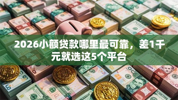 2026小额贷款哪里最可靠，差1千元就选这5个平台