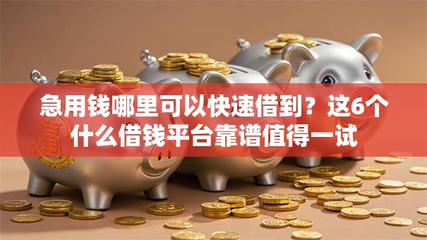 急用钱哪里可以快速借到?这6个什么借钱平台靠谱值得一试 急用钱哪里可以快速借到?这6个什么借钱平台靠谱值得一试