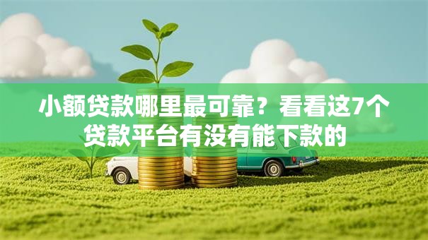 小额贷款哪里最可靠？看看这7个贷款平台有没有能下款的