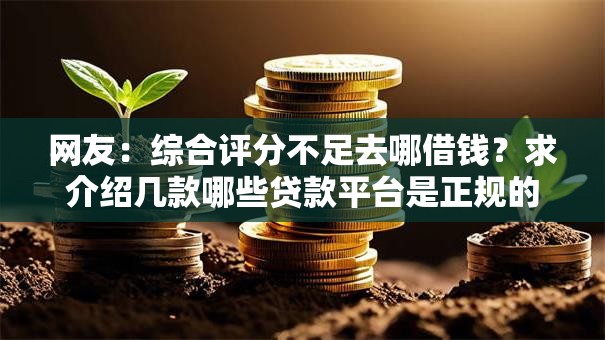 网友:综合评分不足去哪借钱?求介绍几款哪些贷款平台是正规的 网友:综合评分不足去哪借钱?求介绍几款哪些贷款平台是正规的