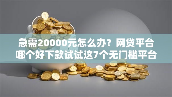 急需20000元怎么办？网贷平台哪个好下款试试这7个无门槛平台