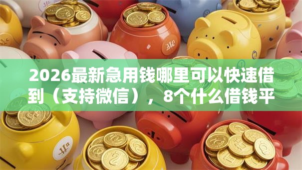 2026最新急用钱哪里可以快速借到（支持微信），8个什么借钱平台靠谱无私分享