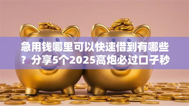 急用钱哪里可以快速借到有哪些?分享5个2025高炮必过口子秒下款 急用钱哪里可以快速借到有哪些?分享5个2025高炮必过口子秒下款