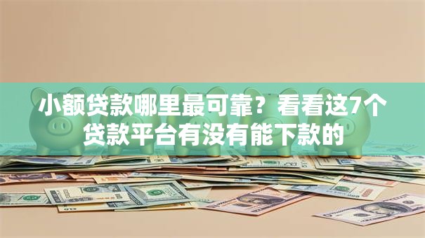 小额贷款哪里最可靠?看看这7个贷款平台有没有能下款的 小额贷款哪里最可靠?看看这7个贷款平台有没有能下款的