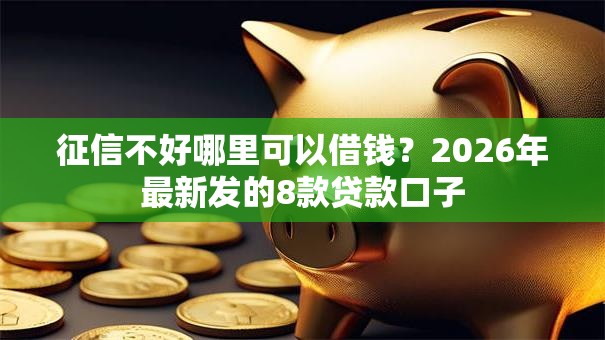 征信不好哪里可以借钱？2026年最新发的8款贷款口子