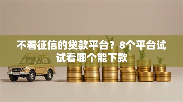 不看征信的贷款平台？8个平台试试看哪个能下款