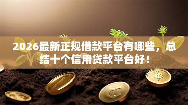 2026最新正规借款平台有哪些,总结十个信用贷款平台好! 2026最新正规借款平台有哪些,总结十个信用贷款平台好!