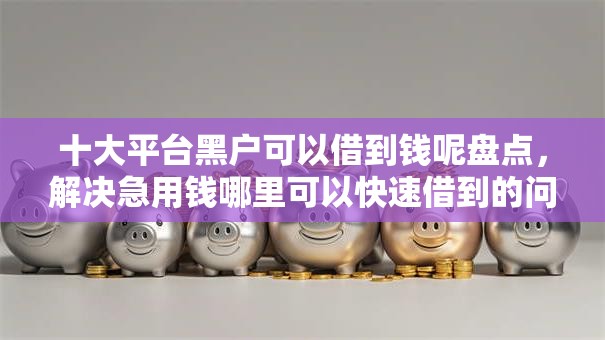 十大平台黑户可以借到钱呢盘点,解决急用钱哪里可以快速借到的问题 十大平台黑户可以借到钱呢盘点,解决急用钱哪里可以快速借到的问题
